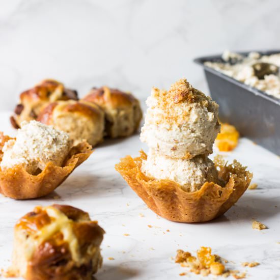 Hot Cross Bun Ice Cream