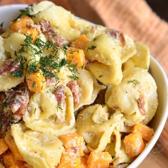 Cheddar Bacon Ranch Tortellini Salad