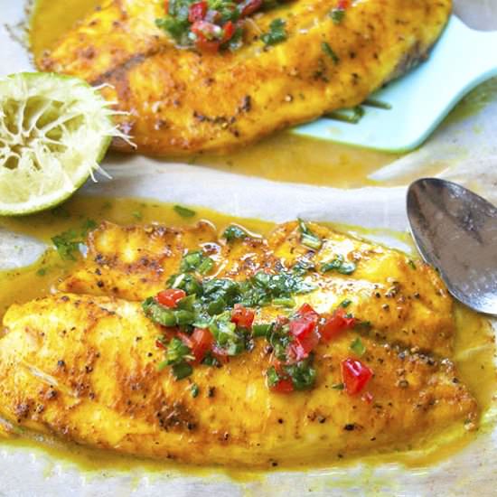 Turmeric Baked Tilapia
