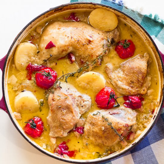 Honey Mustard Chicken & Potato Bake