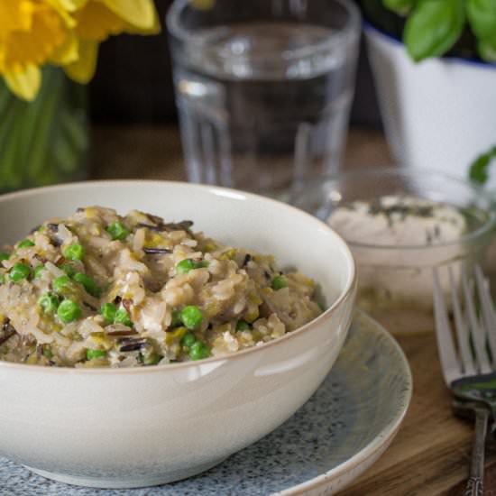 Leek and Mushroom Risotto