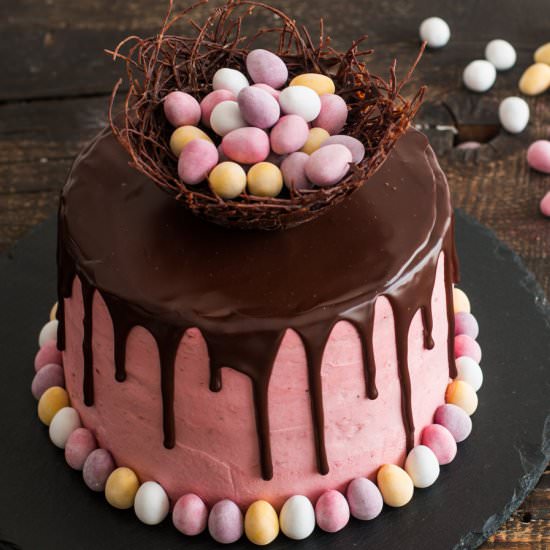Strawberry Easter Cake