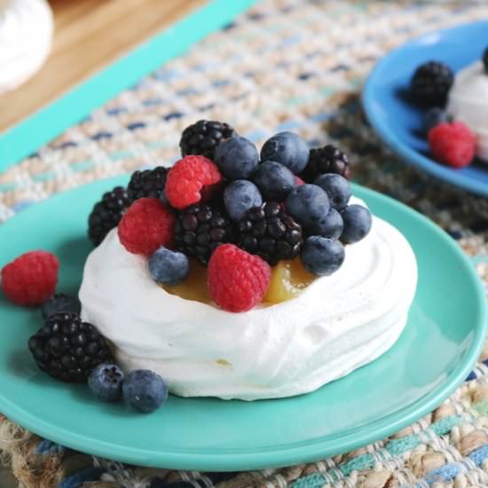 Mini Pavlovas with Berries