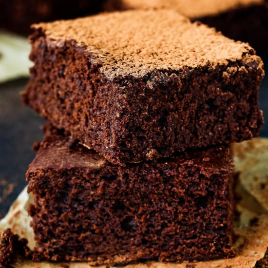 BEST Eggless Fudgy Brownies
