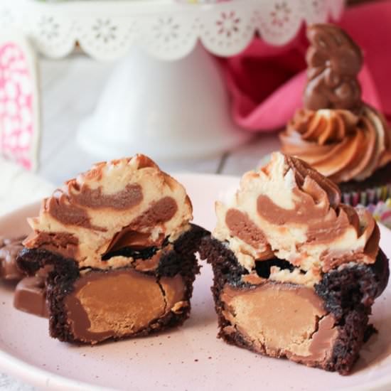 Reese’s Peanut Butter Egg Cupcakes
