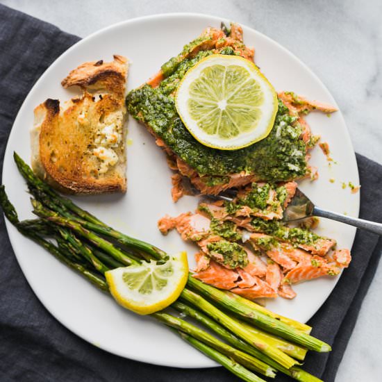 Sheet Pan Pesto Salmon