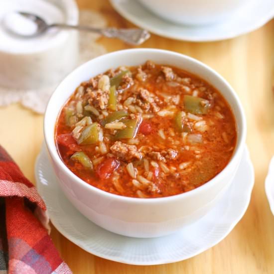 Instant Pot Stuffed Pepper Soup