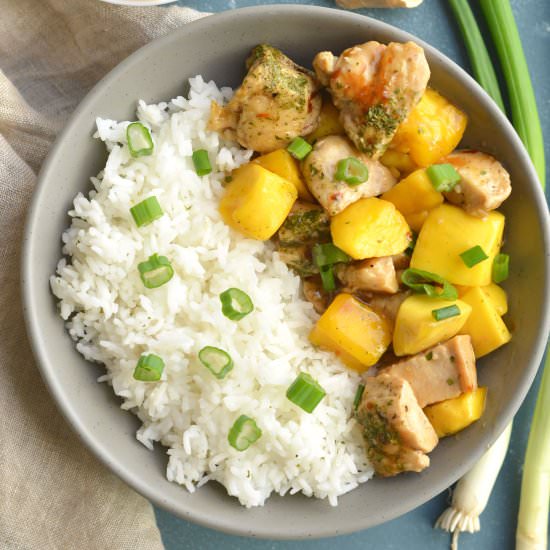 Lighter Mango Chicken & Sticky Rice