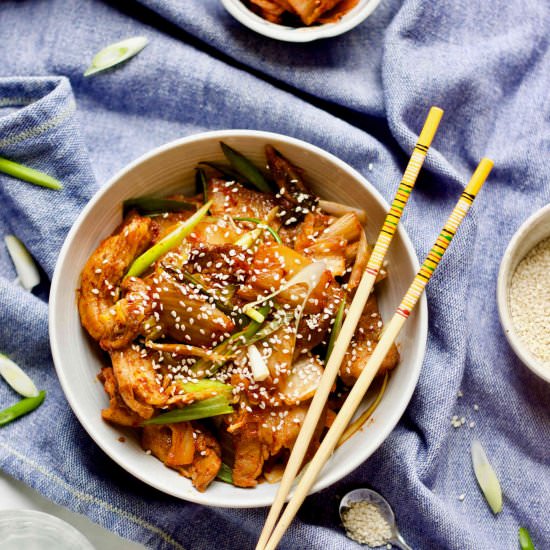 Stir Fry Kimchi & Pork Belly
