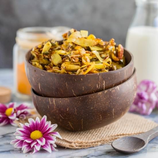 Turmeric Stove Top Paleo Granola