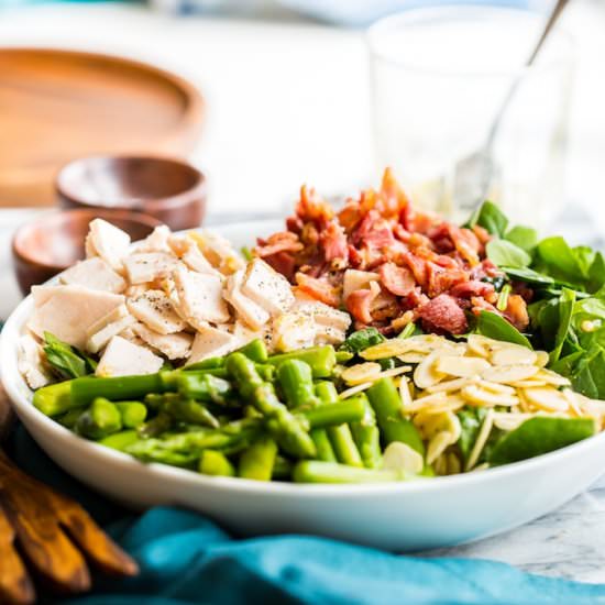 Chicken, Bacon, Spinach & Asparagus Salad