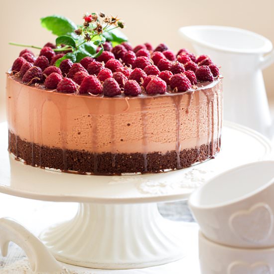 Raspberry Chocolate Cheesecake