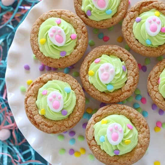 Pistachio Mousse Filled Cookie Cups
