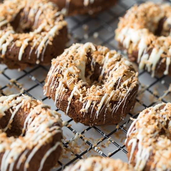Coconut Carrot Cake Protein Donuts