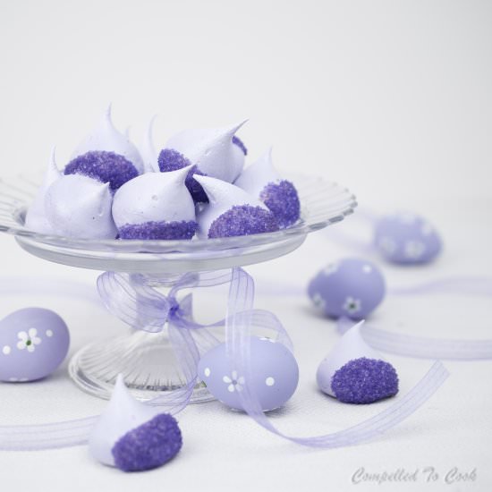 Lavender White Chocolate Meringues