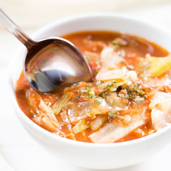 Cabbage roll in a bowl