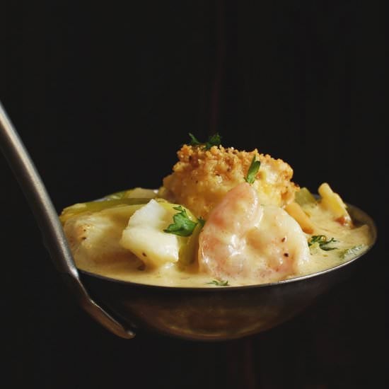 Creamy Baked Seafood Casserole
