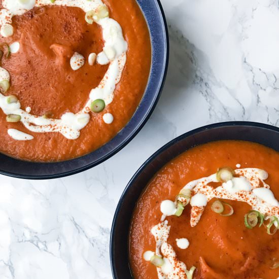 SWEET POTATO AND RED PEPPER SOUP