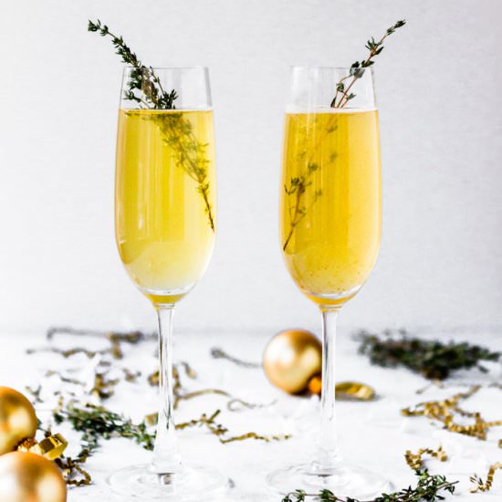 GINGER APPLE CHAMPAGNE COCKTAIL