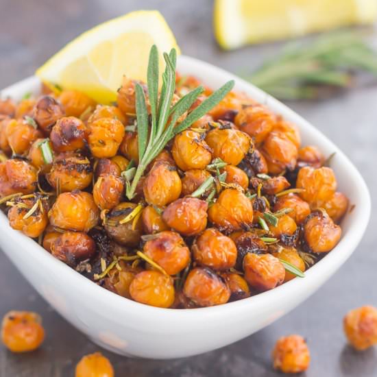 Roasted Lemon Rosemary Chickpeas