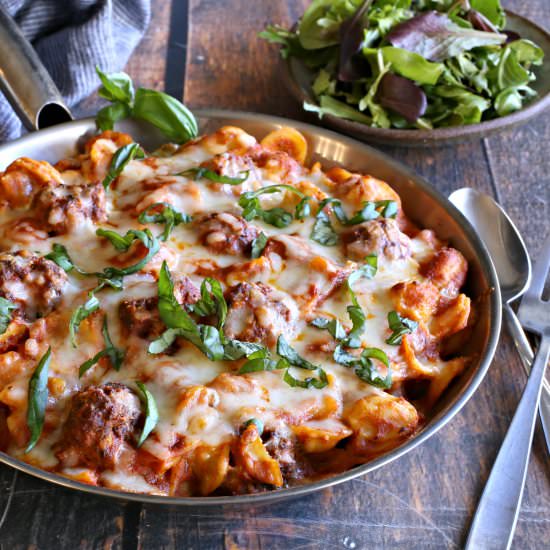 Cheesy Meatball Casserole