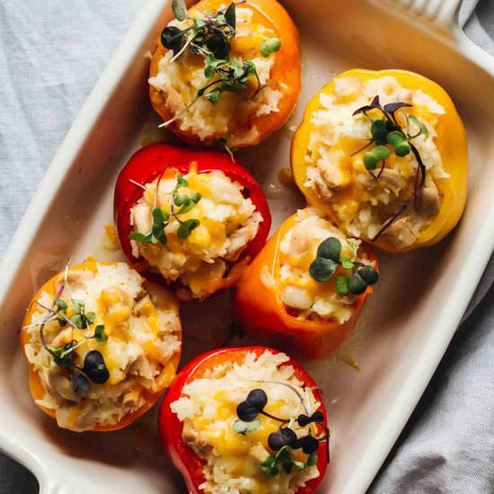 Chicken And Rice Stuffed Peppers