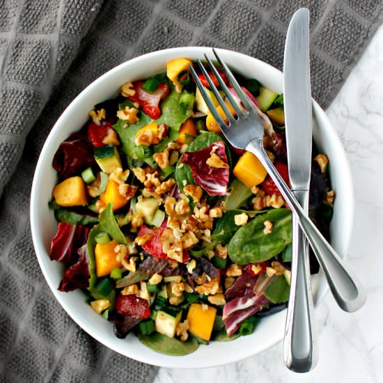 Rainbow Fruit & Greens Salad
