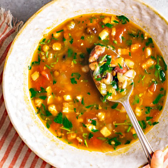 instant pot pancetta and bean soup