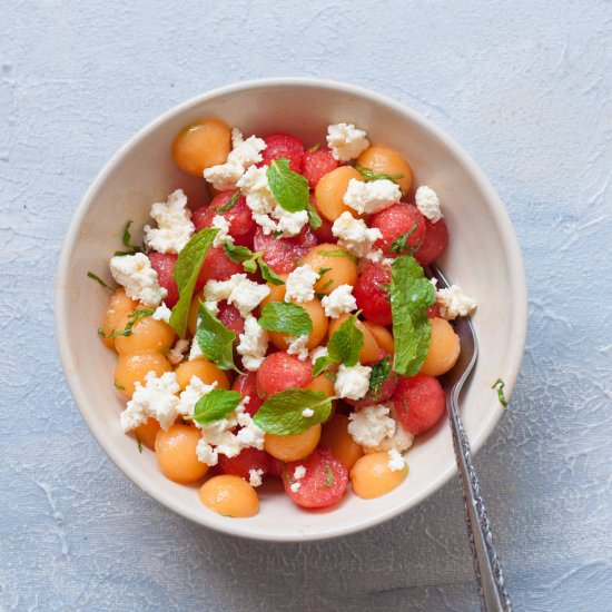 Watermelon and MuskMelon Salad with