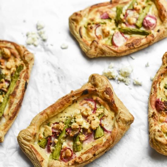 Asparagus & Feta Puff Pastry Tarts
