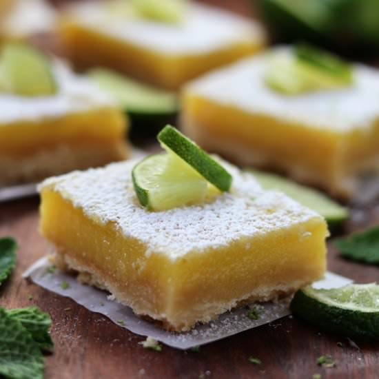 Key Lime Bars w/ Shortbread Crust