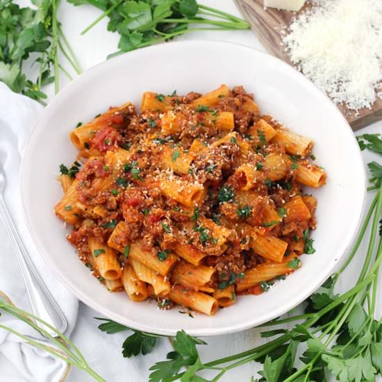 Pasta with Bolognese Sauce