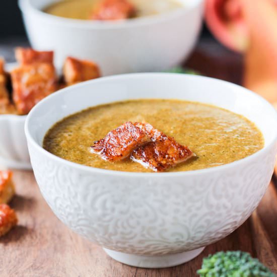 Smoky Vegan Broccoli Soup