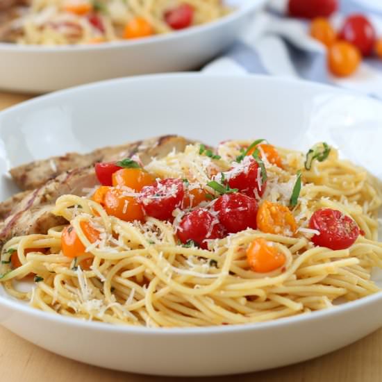 Cherry Tomato and Basil Pasta