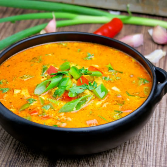 Chicken curry soup