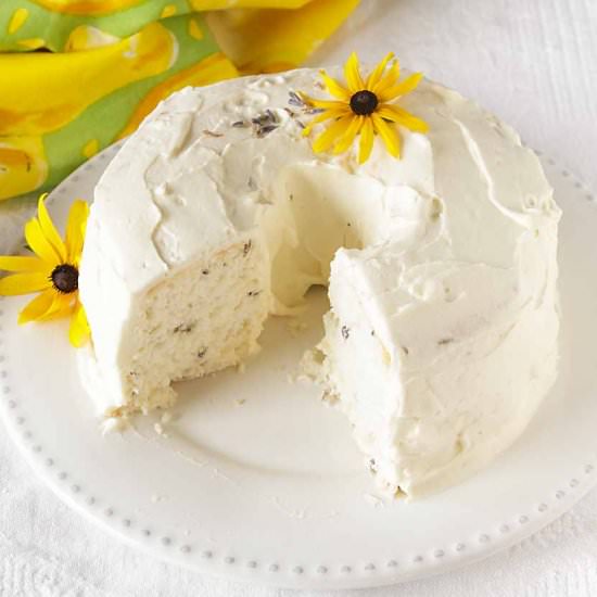 Lavender Vanilla Angel Food Cake