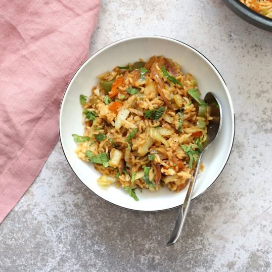Veggie Spring Rolls fried rice