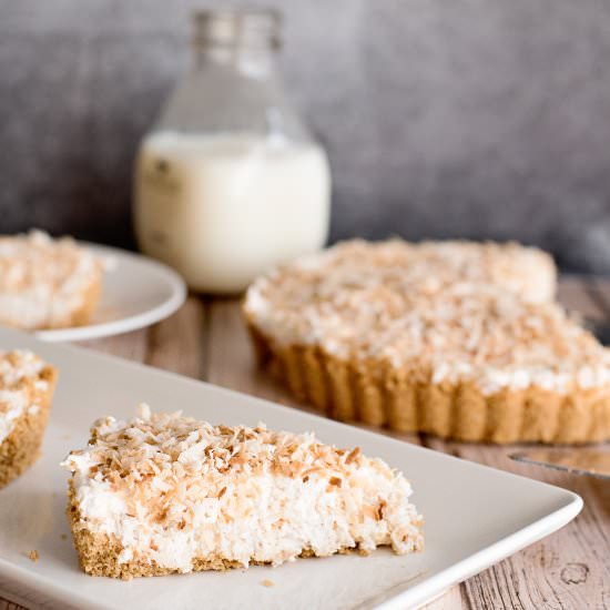Toasted Coconut Cheesecake Tart