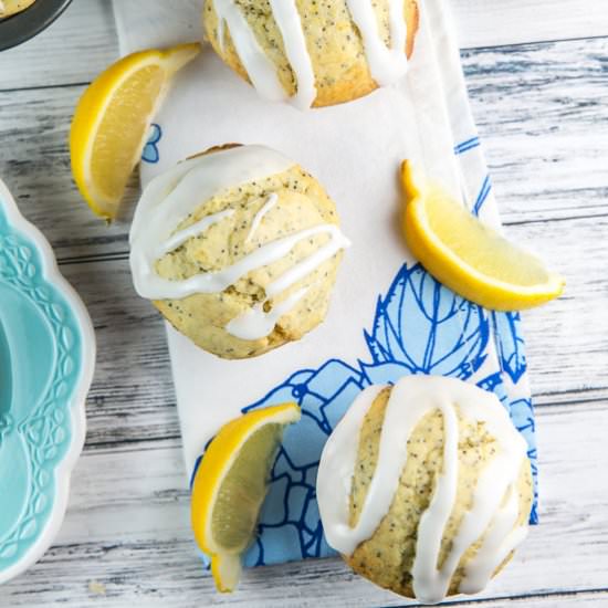 Glazed Lemon Poppy Seed Muffins