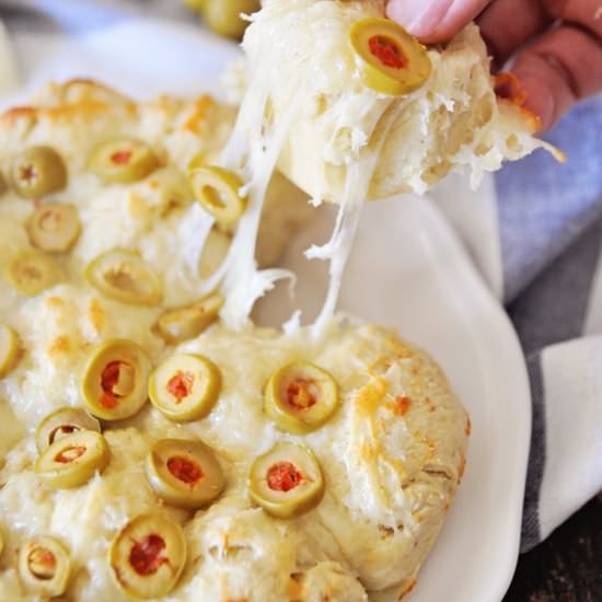 Manchego and Olive Pull-Apart Bread