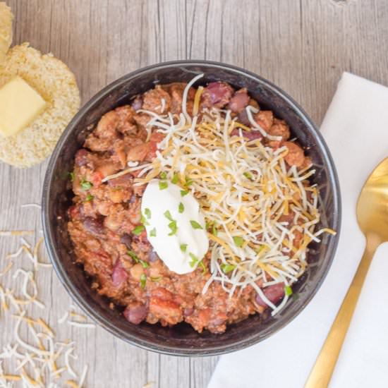 Slow Cooker 3 Bean Chili (GF)