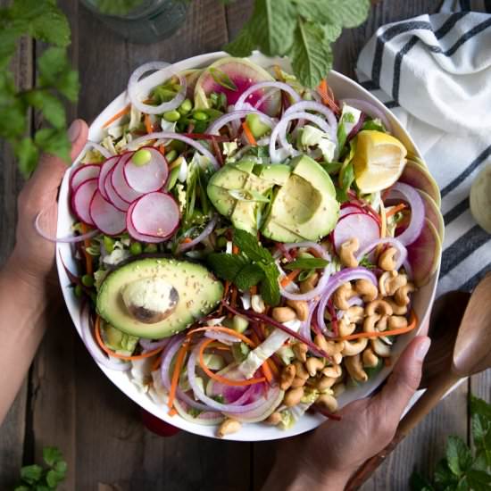 Cabbage Salad with Miso Vinaigrette