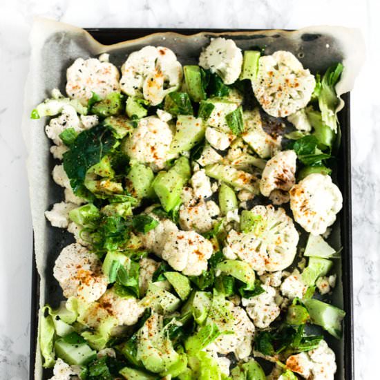 Roasted Root-to-Leaf Cauliflower