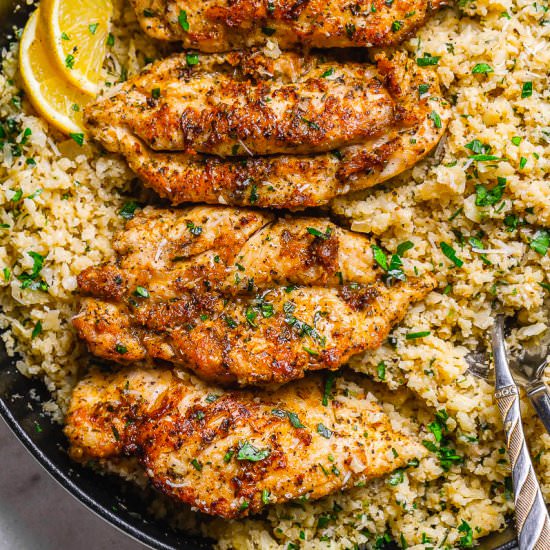 Chicken with Cauliflower Rice
