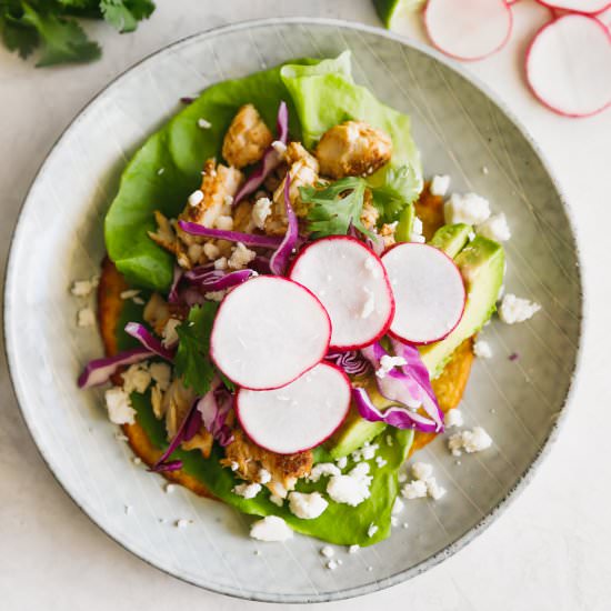 Crispy Fish Tostadas