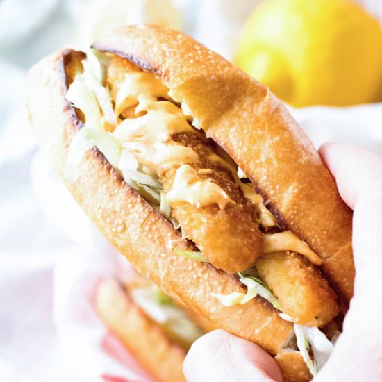 Fish Stick Po’ Boy Sandwich