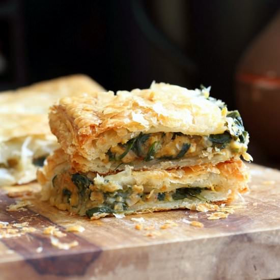 chickpea spinach pie