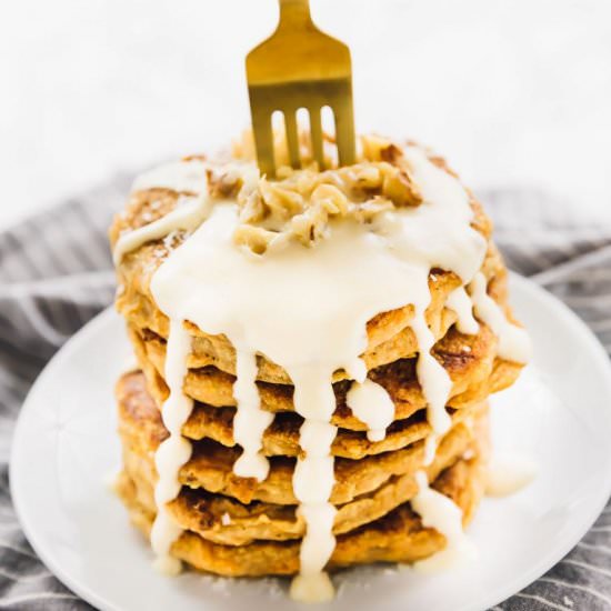 Vegan Carrot Cake Pancakes