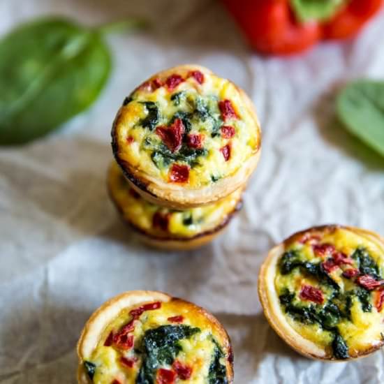 Mini Spinach Quiche