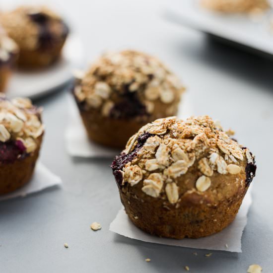 Healthier Blueberry Muffins